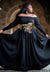 Catherine Plus Size Evening Gown In Black