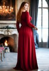 Eleanor Plus Size Gown In Deep Red