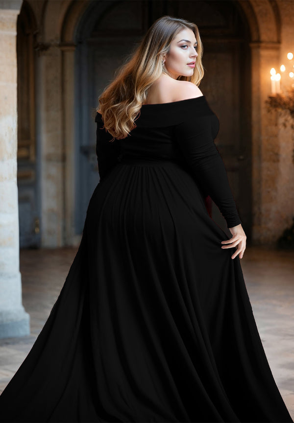 Marie Plus Size Gown Black