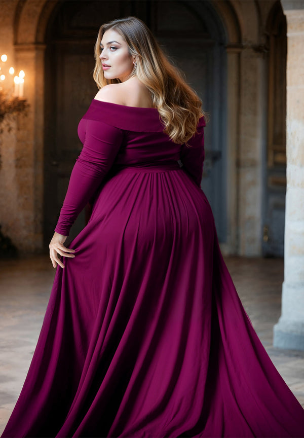 Marie Plus Size Gown In Orchid