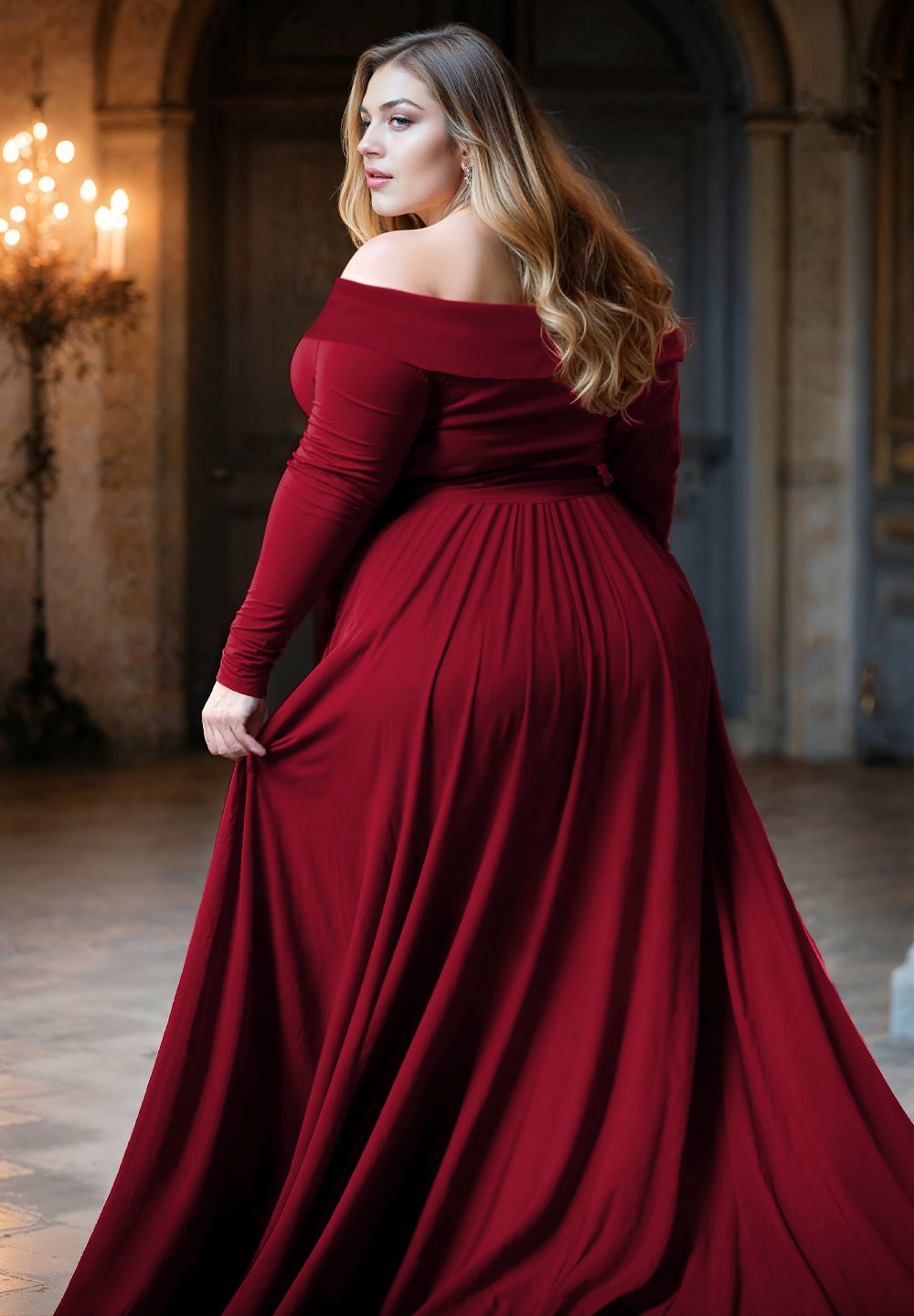 Plus size red bridesmaid dresses hotsell