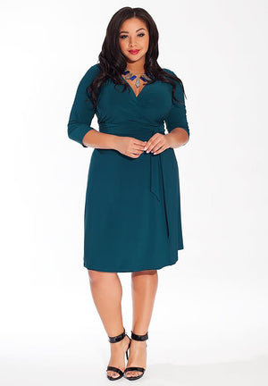 Below knee plus size dress | IGIGI.com